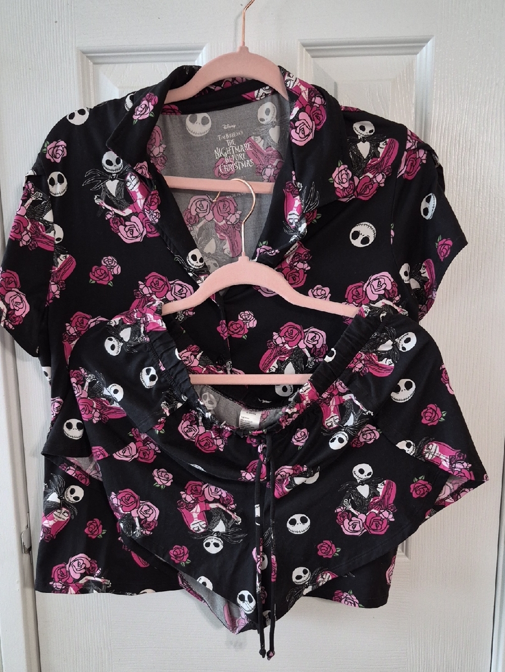 Disney The Nightmare Before Christmas Sleepwear Set - Black & Pink